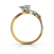 Золотое кольцо с бриллиантом "Demure", уточнюйте, 1Кр57-0.08-4/4, Белый