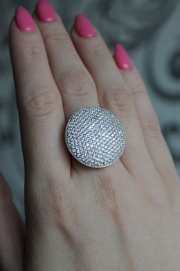 Серебряное кольцо "Astella Diamond", Белый, 15, Белый