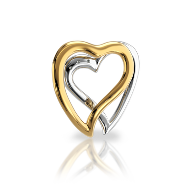 Золотая подвеска с бриллиантами "Magical love", 1.35, 3Кр57-0,02-3/3, Белый