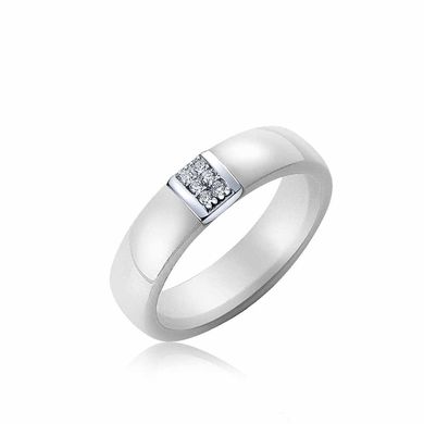 Серебряное кольцо с1153б, уточнюйте, Белый