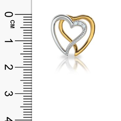 Золота підвіска з діамантами "Magical love", 1.35, 3Кр57-0,02-3/3, Білий