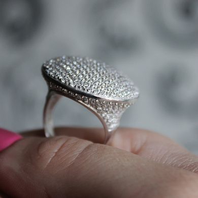 Серебряное кольцо "Astella Diamond", Белый, 15, Белый