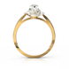 Золотое кольцо с бриллиантом "Magic flower", уточнюйте, 1Кр57-0,05-3/3, Белый
