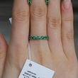 Серебряное кольцо "Amelia Green", Изумрудный, 15, Зеленый