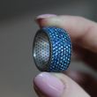 Серебряное кольцо "Leona Sapphire", Синий, 19.5, Синий