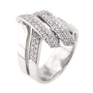 Серебряное кольцо с фианитами 11714, 17 размер, уточнюйте