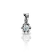 Золотая подвеска с бриллиантом "Diana", 0.49, 1Кр57-0,12-4/6, Белый