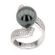 Серебряное кольцо с жемчугом K11611, уточнюйте