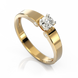 Золота каблучка з діамантом "Еuphoria", уточнюйте, 1Кр57-0,03-2/1, Білий