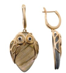 Позолоченные серьги "Оwl"