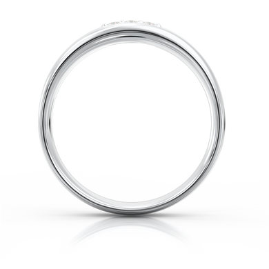 Золотое обручальное кольцо с бриллиантами "Lacey", уточнюйте, 3Кр57-0,05-4/4, Белый