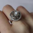 Серебряное кольцо с жемчугом "Safita", Белый, 15, Белый