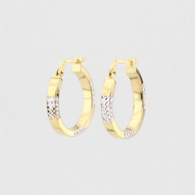 Золотые серьги-кольца (Диаметр 2 см) C12948