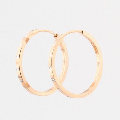 Золоті сережки-кольца (діаметр 2,5 см)