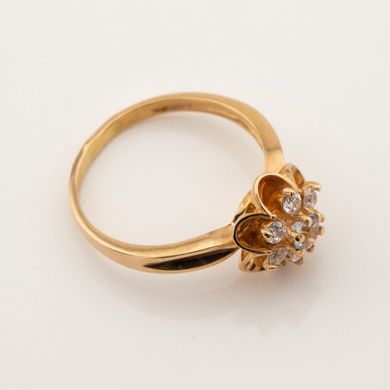 Золотое кольцо с топазом и фианитами 11931top, 19 размер, уточнюйте
