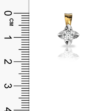 Золота підвіска з діамантом "Chimes", 0.88, 1Кр57-0,06-4/5, Білий