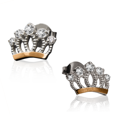 Серебряный набор серьги и кольцо  "Empress"