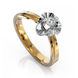 Золотое кольцо с бриллиантом "Vital", уточнюйте, 1Кр57-0.08-4/4, Белый