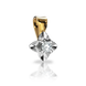 Золотая подвеска с бриллиантом "Chimes", 0.88, 1Кр57-0,06-4/5, Белый
