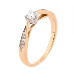 Золотое кольцо с бриллиантами RO02270, уточнюйте