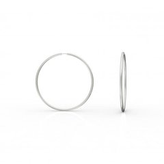 Срібні сережки кільця "Rings Diamond J"