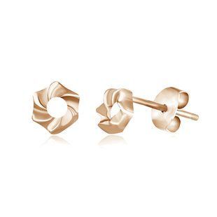 Позолоченные серебряные серьги "Curl"