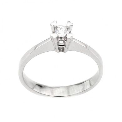 Золотое кольцо "Сердечки" с бриллиантом YZ6347, 16