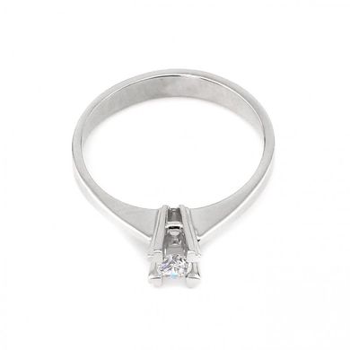 Золотое кольцо "Сердечки" с бриллиантом YZ6347, уточнюйте