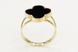 Фото Золотое кольцо "Клевер" с черной эмалью КК11030