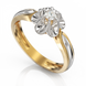 Золотое кольцо с бриллиантом "Аngelic", уточнюйте, 1Кр57-0.08-4/4, Белый