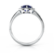 Золотое кольцо с сапфиром и бриллиантами "Angela", уточнюйте, 20Кр57-0,14-2/2; 1Сапфір-1,41-3/ІІ, Синий