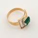 Золотое кольцо с зеленым ониксом 11139go, 18 размер, уточнюйте
