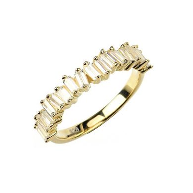 Фото Серебряное кольцо с позолотой и камнями 5572739ж