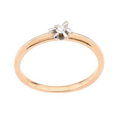 Золотое кольцо с бриллиантом RO06103, уточнюйте
