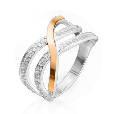 Серебряный набор серьги и кольцо "Zhorzhetta"