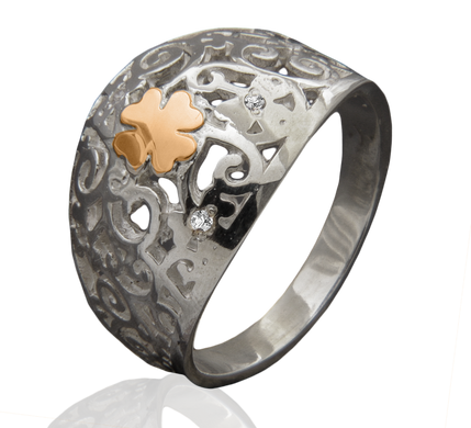 Серебряное женское кольцо "Isabel", уточнюйте, Белый