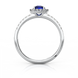Золотое кольцо с сапфиром и бриллиантами "Liberty", уточнюйте, Синий