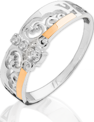 Серебряное женское кольцо "Diadem", уточнюйте, Белый