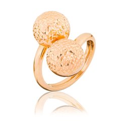 Золотое кольцо Шары с алмазной гранью 1/110159_12, уточнюйте