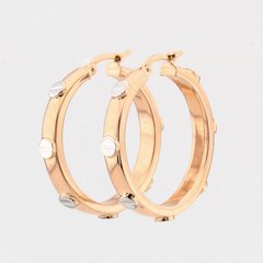 Золоті сережки-кільця (діаметр 3 см)