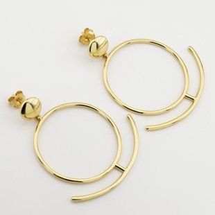 Серебряные позолоченные серьги c121531