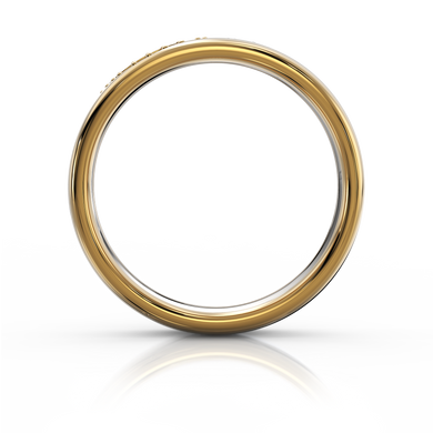 Золотое обручальное кольцо с бриллиантами "Carol", уточнюйте, 10Кр57-0,05-3/3, Белый