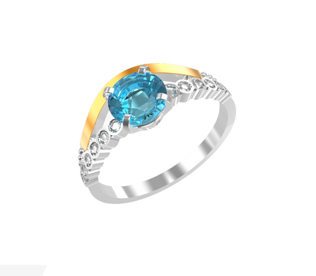 Серебряное женское кольцо "Arika", уточнюйте, Белый