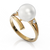 Кольца золотые с жемчугом