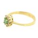 Фото Золотое кольцо с изумрудом и фианитами 11004B-1