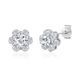 Серебряные серьги "Аmaryllis", Белый, Белый