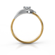 Золота каблучка з діамантом "Aisha", уточнюйте, 1Кр57-0.08-4/4, Білий