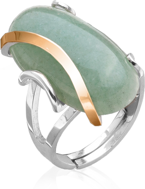 Серебряный набор серьги и кольцо "Emelin"