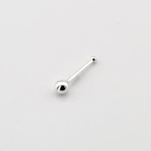 Серебряный пирсинг в нос Шарик K22040