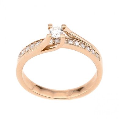 Золотое кольцо с бриллиантами YZ5604, 17